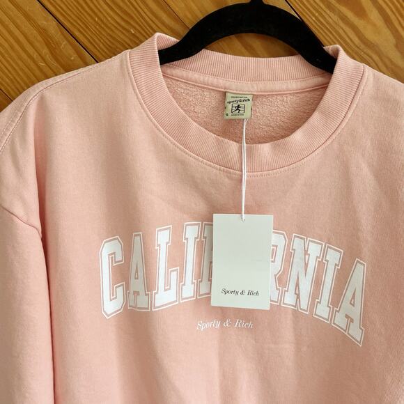 Sporty & Rich California Cropped Crewneck Sweatshirt - Picture 6 of 7